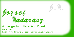 jozsef madarasz business card