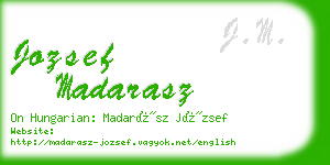 jozsef madarasz business card
